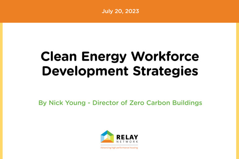 Clean Energy Workforce Development Strategies